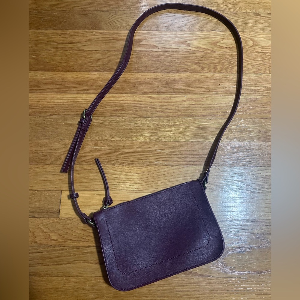Sonoma Purple Leather Crossbody Bag